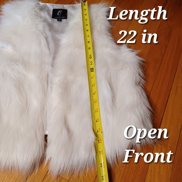 Rachel Zoe White Faux Fur Vest w/ Silky Smooth feel Backside - Picture 8 of 11